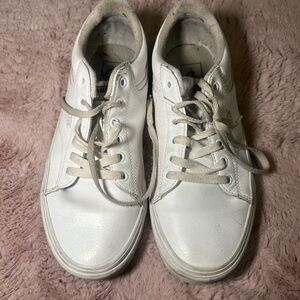 Vans White Leather Sneakers